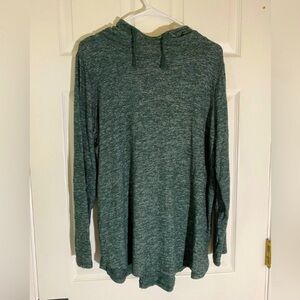 💜3/$25💜 Joan Vass Green Hooded Long Sleeve Top XL
